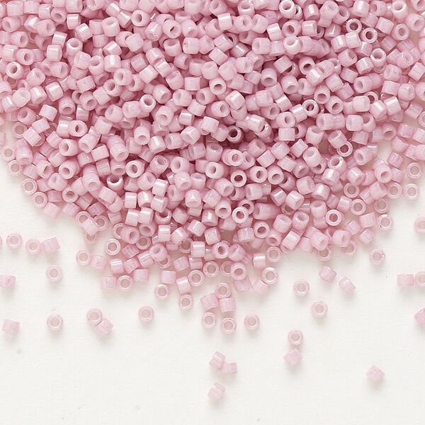 Seed bead, Delica®, glass, pkg/250g, #11 round, opaque glazed luster antique rose (DB-0210). image number 0