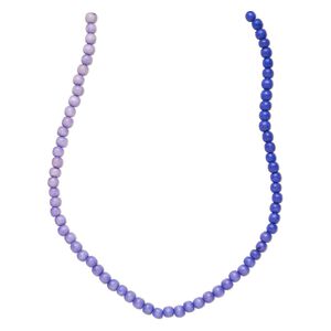 Bead, Taiwanese cheesewood (dyed / waxed), purple ombre, 6mm round. Sold per pkg of (2) 15-1/2" to 16" strands.