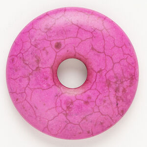 Magnesite 1pkg1, donut focal, magenta 40-41mm