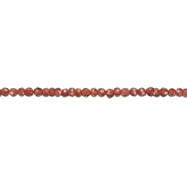 Bead, orissa garnet (dyed), 2mm hand-cut faceted round, B grade, Mohs hardness 7 to 7-1/2. Sold per 15-1/2" to 16" strand. image number 0