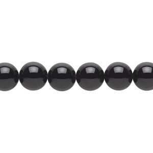 Black onyx 1pkg1, round bead 15.5-16 inch 8mm