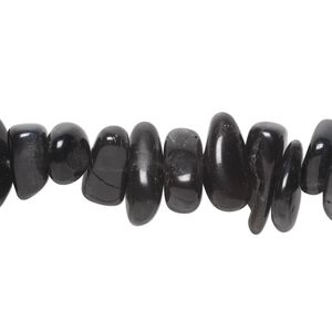 Black moonstone 1pkg1, chip bead natural 15.5-16 inch large