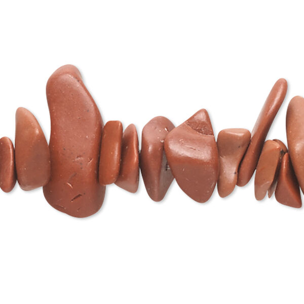 Red jasper 1pkg1, chip bead natural 15 inch extra-large image number 0