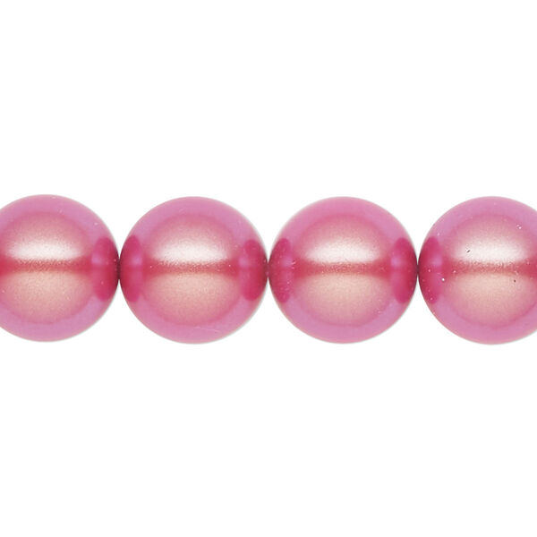 Pearl 10pk pearlescent red, Preciosa Czech crystal 12mm round image number 0