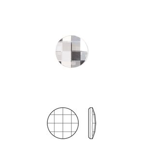 Flat back 2pk crystal foil back, Preciosa MAXIMA Czech crystal rhinestone 10mm chessboard round