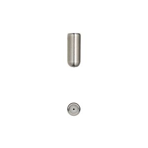 Hat pin clutch, stainless steel and silicone, white, 10x4mm. Sold per pkg of 10.