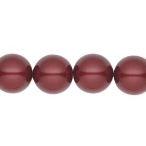 Pearl 10pk bordeaux, Crystal Passions® 12mm round 5811