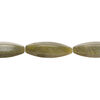 Olive new "jade" 1pkg1, 6-sided long oval bead natural, 15 inch 40x13mm-41x14mm image number 0