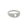 Ring, Sure-Set™, sterling silver, filigree band with 7x5mm 4-prong oval setting, size 8. Sold individually. image number 0