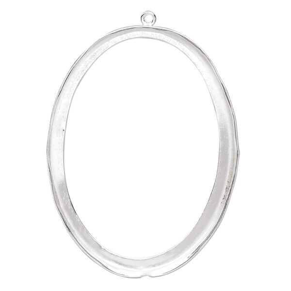 Focal, fine silver, 41x31mm oval with open back and 40x30mm oval setting. Sold individually. image number 0