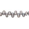 Freshwater pearl 1pkg1, top-drilled rice, 14 inch slate 6x4mm-9x5mm cultured image number 0