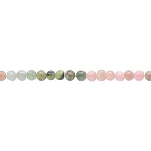 Multi-tourmaline 1pkg1, hand-cut round bead natural 14 inch 2.5-3mm