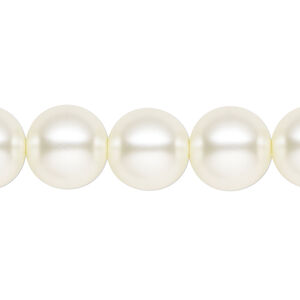 Pearl 1pk cream, Celestial Crystal® 12mm round 15.5-16 inch