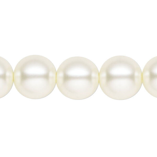 Pearl 1pk cream, Celestial Crystal® 12mm round 15.5-16 inch image number 0