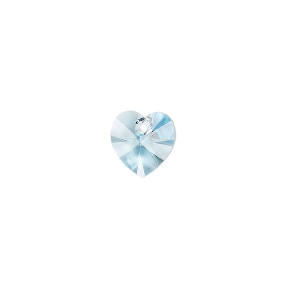 Drop 24pk aquamarine, Crystal Passions® 10mm pendant heart 6228 image number 0