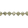 Russian serpentine 1pkg1, puffed diamond bead natural, 15 inch 31mm to 35mm image number 1