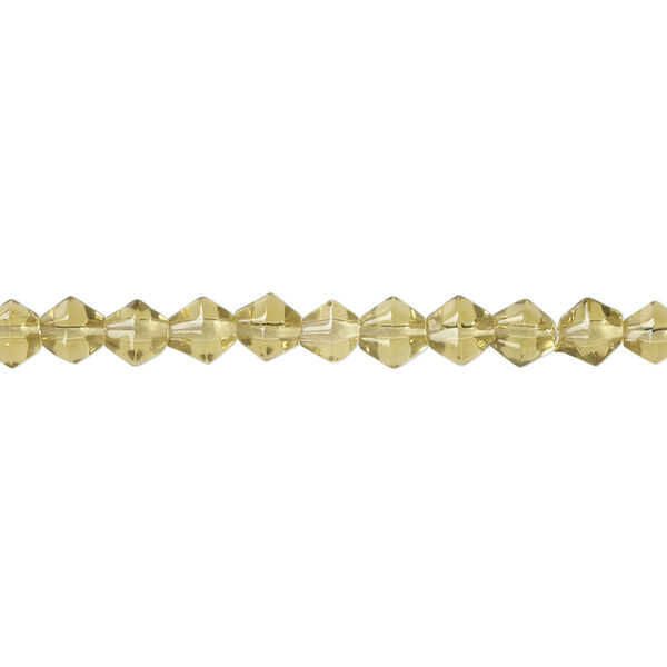 Bead, glass, olive, 4-5mm faceted bicone. Sold per 12-inch strand. image number 0