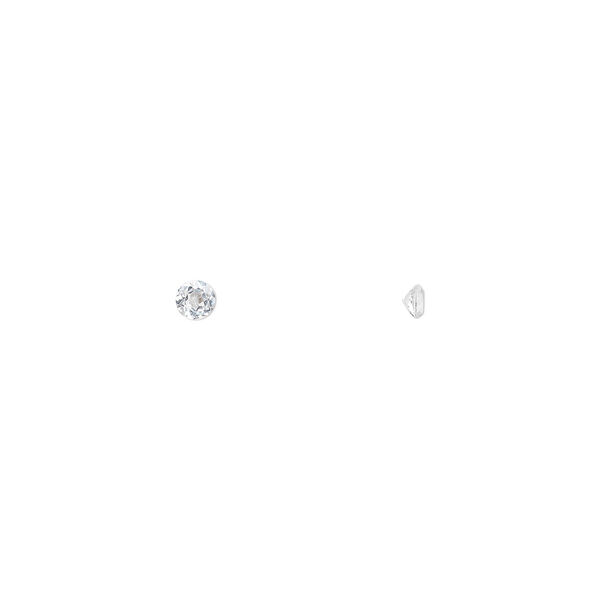 Gem, white topaz (natural), 2.5mm faceted round, A grade, Mohs hardness 8. Sold per pkg of 6. image number 0