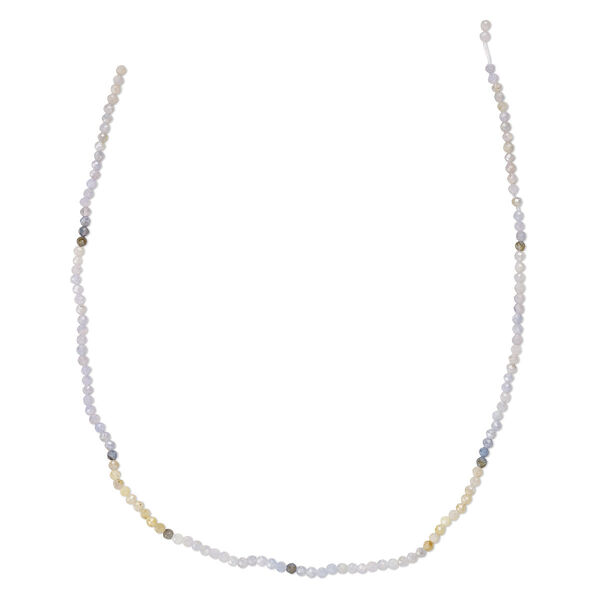 Bead, mixed-color sapphire (heated), 2-3mm hand-cut faceted round, C+ grade, Mohs hardness 9. Sold per 12-inch strand, approximately 130 beads. image number 0