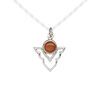 Carnelian / sterling silver 1pkg1, open arrowhead drop antiqued 15.5x14mm image number 0