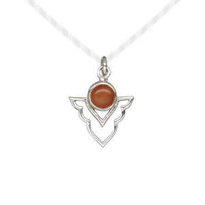 Carnelian / sterling silver 1pkg1, open arrowhead drop antiqued 15.5x14mm