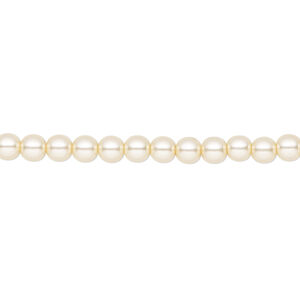 Pearl 50pk cream, Preciosa Czech crystal 4mm round