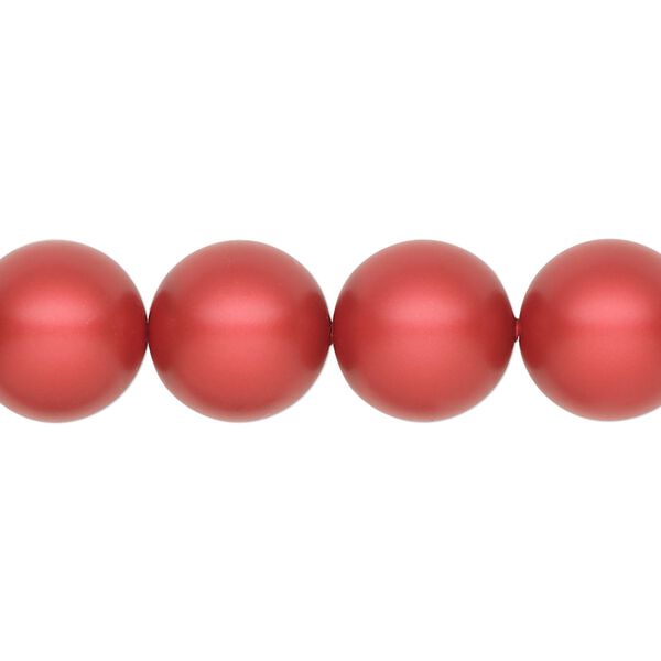 Pearl 10pk rouge, Crystal Passions® 12mm round 5810 image number 0