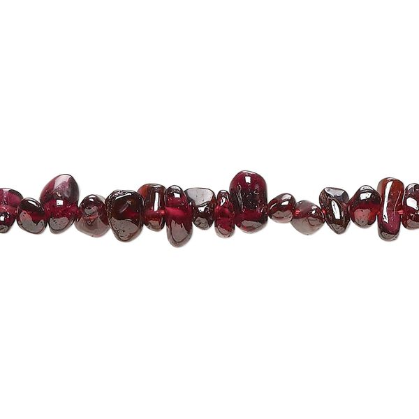 Rhodolite garnet 1pkg1, hand-cut top-drilled chip bead natural 14 inch small image number 0