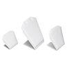 Display, pendant / earring, leatherette, white, assorted sizes. Sold per set of 3. image number 1