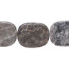 Grey-black marble 1pkg1, rounded flat rectangle bead natural, 15 inch 19x15mm-21x17mm image number 0