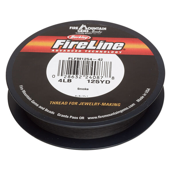 Thread, Berkley® FireLine®, gel-spun polyethylene, smoke, 0.13mm diameter 4-fiber braid, 4-pound test. Sold per 125-yard spool. image number 0