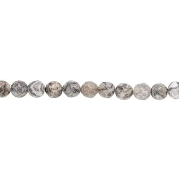 Bead, crazy lace agate (natural), 4mm faceted round, B grade, Mohs hardness 6-1/2 to 7. Sold per 8-inch strand, approximately 45 beads. image number 0