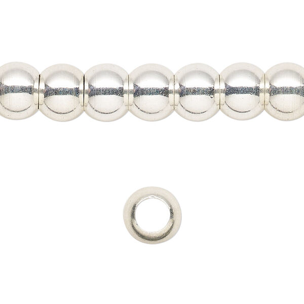 Bead, silver-finished brass, 8x6mm crow. Sold per 8-inch strand. image number 0