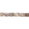 Brown-cream marble 1pkg1, carved flat rectangle bead natural, 15 inch 34x25mm-36x26mm image number 1