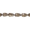 Smoky quartz 1pkg1, hand-cut faceted teardrop bead, 13 inch 6x4mm-13x6mm image number 0