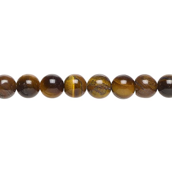 Tigereye 1pkg1, round bead natural 8 inch 6mm image number 0