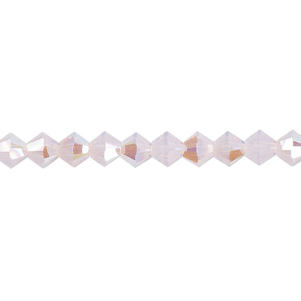 Bead 24pk rose water opal shimmer, Crystal Passions® 5mm bicone 5328 image number 0