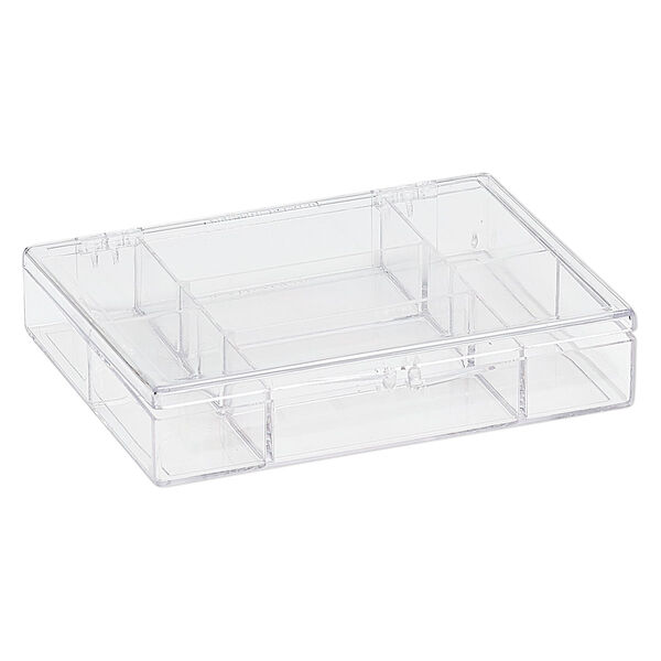 Clear acrylic utility box, with 7 compartments, sold individually. image number 1