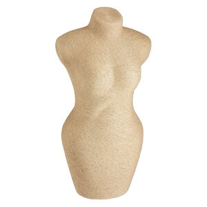 Display, paper / paper twine / wood, natural, 18 x 8 x 5-1/2 inch mannequin. Sold individually.