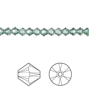 Bead 144pk erinite, Crystal Passions® 4mm bicone 5328