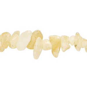 Yellow calcite 1pkg1, chip bead, 34 inch medium