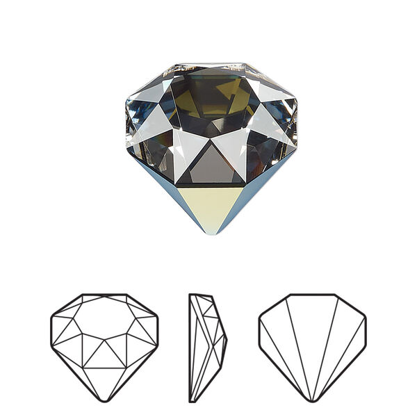 Fancy stone 1pk crystal tabac 2 VZ foil back, Crystal Passions® 18mm tilted chaton 4928 image number 0