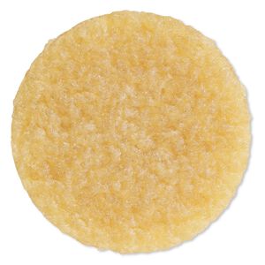 Abrasive cleaning disc, rubber, yellow, 2-inch round. Sold individually.