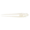 Hair stick, bone (bleached), pkg/1, 6 to 6-1/2 inches with fancy hook. image number 0