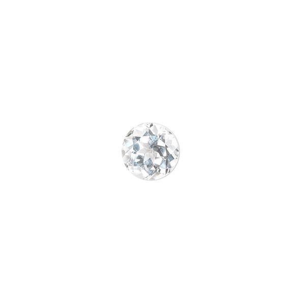 White topaz 1pkg1, hand-cut faceted round gem natural 8mm image number 0
