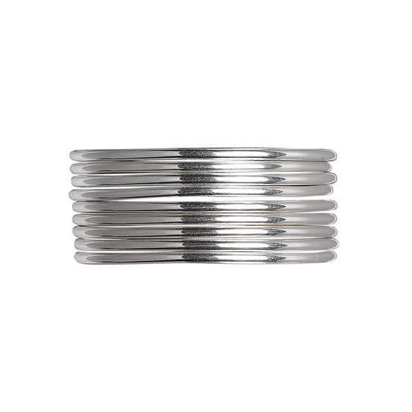 Wire, Beadalon®, stainless steel, 3/4 hard, half-round, 18 gauge. Sold per pkg of 5.25 meters. image number 0