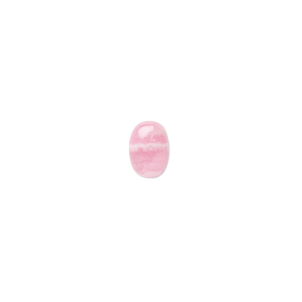 Cabochon, rhodochrosite (natural), 7x5mm calibrated oval, B grade, Mohs hardness 3-1/2 to 4-1/2. Sold per pkg of 4. image number 0