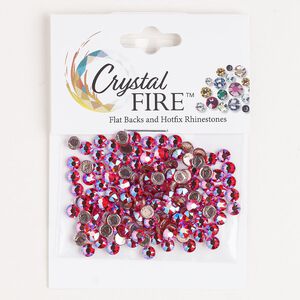 Flat back 144pk hyacinth shimmer foil back, Crystal Fire® 3.80-4.00mm hotfix round SS16