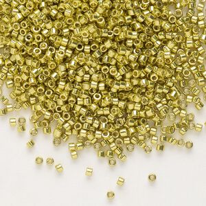 Seed bead, Delica®, glass, pkg/7.5g, #11 round, Duracoat® opaque galvanized zest (DB-1835).