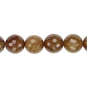 Agate 1pkg1, faceted round bead 15 inch 10mm